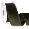 Ribbli Moss Green Velvet Wired Ribbon 2.5 Inch Velvet with Satin Christmas Ribbon for Gift Wrapping Christmas Tree Decoration Crafts Wreaths Supplies-Continuous 10 Yards view 1