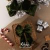 Ribbli Moss Green Velvet Wired Ribbon 2.5 Inch Velvet with Satin Christmas Ribbon for Gift Wrapping Christmas Tree Decoration Crafts Wreaths Supplies-Continuous 10 Yards view 3