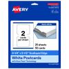 Avery Printable Scalloped Corner Cards, Sure Feed Technology, 4.25" x 5.5", Matte White Cardstock, Print-to-the-Edge, Laser/Inkjet Cards, 50 Total view 1