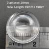 AMNOUR 2PCS 20mm Mini Round Optical Plastic Solar PMMA Condensing Lens Focal Length 15mm Magnifier, Magnifying Glass Lens (Size : 20mm, Color : 10MM_2MM) view 2