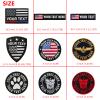 Customized Tactical Name Embroidered Patch, US Flag Patch with Your Text,Military and Tactical Accessories for Apparel - Backpacks - Hats, Hook and Loop/Iron on(100PCS-US Flag 3"X2"Army Green) view 2