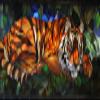 Tiger Diamond Painting Kits, Full Round Drill Diamond Art Kits for Adults, Glass Diamond Dots Gem Art Embroidery Art Kit, Diamond Painting Accessories Kits for Wall Art Home Decor Gifts 20x44in I-1 view 2