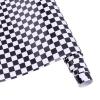 HTVSTD Black and White Permanent Vinyl Roll - 12'' x 8ft Checker Patterned Adhesive Vinyl for Mugs Decors Racing Flag Self Adhesive Sticker view 1