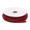 MECCANIXITY Velvet Ribbon 3/8 Inch x 50 Yard Single Face Spool Silky Velvet Fabric for Bouquets DIY Crafts Gift Wrapping Wedding Party Wine Red view 1