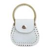 YJIUYUANQ DIY Mini Leather Handbag Pendant Making Kit, Leather Craft Sewing Bag Material Leather Bag Making Sets Mini Sewing Making All Accessories(Semi-Finished)- Fog Green view 2