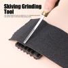 Edge Skiving Grinding Tool, Leather Beveler Sharpen, Professional Leather Beveler Sharpen, Steel Leather Edge Bevelers Grinding for DIY Leathercraft (Black Quadrate Slot) view 4