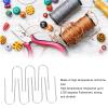 100PCS High Temperature Nichrome Wire Jump Rings,U Hanger Hooks for Pendant, High Temperature Nichrome Jump Ring Mini U Hanger Hooks for Ceramic Ornament Jewelry Necklace Making view 2