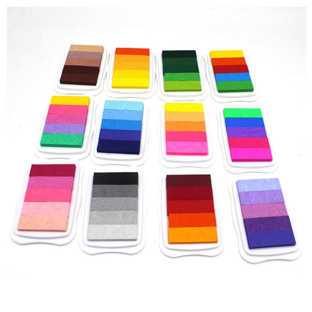 ifundom Gradient Color Ink Pad Colors Gradient Stamp Pad for Crafting Quick-drying Water-based Ink for Scrapbooking Projects