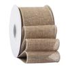 Ribbonitlux Natural Burlap Wired Ribbon, 3 inch x 20 Yards, Wired Edge Burlap Ribbon for Gift Wrapping, Big Bow, Wreath, and Christmas Tree Decoration view 1