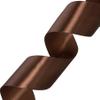 YASEO 2 Inch Brown Solid Satin Ribbon, 50 Yards Craft Fabric Ribbon for Gift Wrapping Floral Bouquets Wedding Party Decoration view 2
