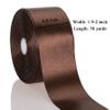 YASEO 2 Inch Brown Solid Satin Ribbon, 50 Yards Craft Fabric Ribbon for Gift Wrapping Floral Bouquets Wedding Party Decoration view 3
