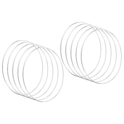 PATIKIL 5.9 Inch Dream Catcher Rings, 20 Pcs Metal Macrame Wreath Floral Round Ring Hoop for Christmas Decor Home Car DIY Craft Wedding Wall Hanging Decorations, Silver
