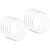 PATIKIL 5.9 Inch Dream Catcher Rings, 20 Pcs Metal Macrame Wreath Floral Round Ring Hoop for Christmas Decor Home Car DIY Craft Wedding Wall Hanging Decorations, Silver view 1