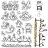 CRASPIRE Chickens Clear Stamps Hens Cartoon Animal Reusable Postmark Transparent Silicone Stamp Seals for Journaling Card Making Decor DIY Scrapbooking Photo Album Decorative view 1