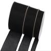 Ribbonitlux Black Burlap Wired Ribbon, 3 inch x 20 Yards, Wired Edge Burlap Ribbon for Gift Wrapping, Big Bow, Wreath, and Christmas Tree Decoration view 3