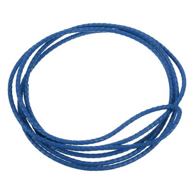 uxcell Leather Cord, 2.2 Yards 5mm Dia Braided String Strip for Purse Handbag Shoelace DIY Crafts Bracelet Making, Navy Blue