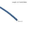 uxcell Leather Cord, 2.2 Yards 5mm Dia Braided String Strip for Purse Handbag Shoelace DIY Crafts Bracelet Making, Navy Blue view 2