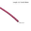 uxcell Leather Cord, 2.2 Yards 5mm Dia Braided String Strip for Purse Handbag Shoelace DIY Crafts Bracelet Making, Fuchsia view 2