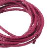 uxcell Leather Cord, 2.2 Yards 5mm Dia Braided String Strip for Purse Handbag Shoelace DIY Crafts Bracelet Making, Fuchsia view 3