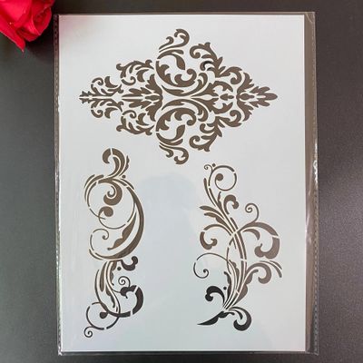 MANGOUSONG Stencil for Painting,A4 29x21cm Mandala Lines Reusable Art Craft Stencils for Wood,Wall,Fabric,Rock,Chalkboard,Signage,Art Projects for Card Making