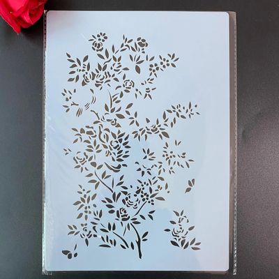 MANGOUSONG Stencil for Painting,A4 29x21cm Tree Leaves Reusable Art Craft Stencils for Wood,Wall,Fabric,Rock,Chalkboard,Signage,Art Projects for Card Making