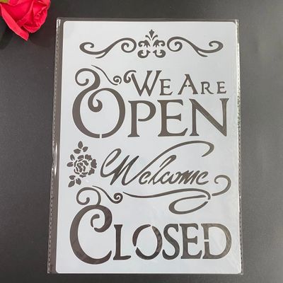 Stencil for Painting,A4 29x21cm Open Closed Floral Reusable Art Craft Stencils for Wood,Wall,Fabric,Rock,Chalkboard,Signage,Art Projects for Card Making