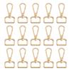 uxcell 15Pcs Swivel Clasps, 0.78 Inch D Ring Lobster Clasp Claw Metal Push Gate Snap Hook for Purse Making Keychain Belt Strap, Gold view 1