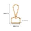 uxcell 15Pcs Swivel Clasps, 0.78 Inch D Ring Lobster Clasp Claw Metal Push Gate Snap Hook for Purse Making Keychain Belt Strap, Gold view 2