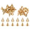 PATIKIL 10mm Studs for Clothing, 20 Sets Studs and Spikes Leather Rivets Cone Spikes Metal Screw Studs for Clothing Leather Crafts Fabric Shoes Punk Bag Leathercraft, 7x10mm, Gold Tone view 1