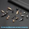 PATIKIL 10mm Studs for Clothing, 20 Sets Studs and Spikes Leather Rivets Cone Spikes Metal Screw Studs for Clothing Leather Crafts Fabric Shoes Punk Bag Leathercraft, 7x10mm, Gold Tone view 4