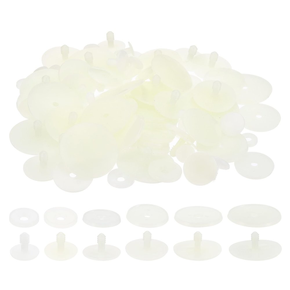 PATIKIL 20, 25, 30, 35, 40, 45mm Doll Joints, 60 Set Plastic Removable Animal Joints Connector Engage Bolt for Bear Limbs Making Head Joints DIY Crafts