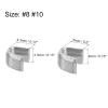 uxcell 40Pcs Zipper Slider Retainers - #8#10 U Shape Top Stoppers for Bags Coats Jackets Closed-end Zippers Replacing, Silver Tone(Each Size 20Pcs) view 2