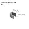 uxcell 40Pcs Zipper Slider Retainers - #3 U Shape Top Stoppers for Bags Coats Jackets Closed-end Zippers Replacing, Metallic Black & Silver Tone view 2