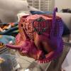 Zaomengchang Fantasy Dragon and Egg Bowl - Knitting/Crochet Yarn Storage with Holes, Hooks Organizer (Purple) view 3