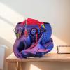 Zaomengchang Fantasy Dragon and Egg Bowl - Knitting/Crochet Yarn Storage with Holes, Hooks Organizer (Purple) view 4