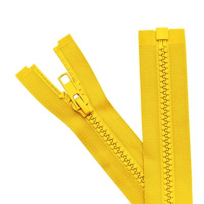 Sawoake 2PCS #5 21 Inch Separating Jacket Zippers for Sewing Coats Jacket Zipper Yellow Molded Plastic Zippers Bulk Tailor DIY Sewing Tools for Garment/Bags/Home Textile