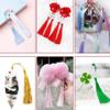100 PCS Bookmark Tassels Bulk Pearl Silky Mini Small Tassels with Hanging Loop for Jewelry Making Crafts DIY Keychains (Red) view 3