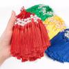 100 PCS Bookmark Tassels Bulk Pearl Silky Mini Small Tassels with Hanging Loop for Jewelry Making Crafts DIY Keychains (Red) view 4