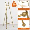 Metal Easel Stand with Chain Support for Mirror,58 Inch Iron Adjustable Arts & Crafts Easels,Floor Easels for Display Wedding Sign(Gold) view 3