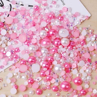 GIOTEL Half Round Flatback Beads Rhinestones for Crafts Art DIY Decoration (Color : C18, Size : 10g(Mix Size))