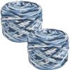 SIMEIQI 2 PCS 800g T-Shirt Yarn Elastic Fabric Crochet for DIY Knitting, 130 Yards Spaghetti Thick Knitting Yarn for Hand DIY Bag Basket Cushion Crocheting Projects,Home Decor(Ocean) view 1