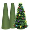 CCINEE Floral Foam Cone, 2 Packs 11.83.93 inch Wet Green Florist Floral Block Flowers Arrangement Supplies for Craft Project and Christmas Party Decoration view 1