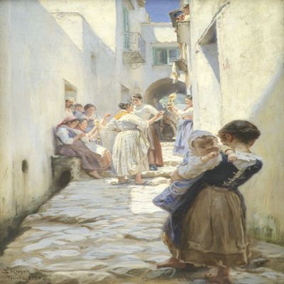 Street in Italy Rice Paper, 11.5 x 16 inch (1pc) - Mulberry Paper for Decoupage Furniture Print Crafts