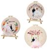 3 Sets Embroidery Kit Wedding Cross Stitch Kits Bride Embroidery Kit for Beginners Stamped Starter Embroidery Set Instructions Needlepoint Kits DIY Embroidery Starter Kit Hoop for Adults (Black) view 1