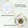 Louise Maelys Bees Embroidery Kits for Beginners, DIY Cross Stitch Starter Craft Kit for Adults Including Cloth with Pattern, Hoop, Needles Instruction and Threads view 4