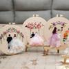 3 Sets Embroidery Kit Wedding Cross Stitch Kits Bride Embroidery Kit for Beginners Stamped Starter Embroidery Set Instructions Needlepoint Kits DIY Embroidery Starter Kit Hoop for Adults (Purple) view 3