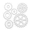 Hisocute Steampunk Cutting Dies Gear Die Cuts Metal Embossing Script Dies Stencils for Scrapbooking Journaling Embellishments Die Cuts for Card Making Words view 1