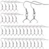 SUNNYCLUE 1 Box 50Pcs Earring Hooks with Pinch Bails Stainless Steel Earring Hooks Bulk French Wire Fish Earwires Findings for Jewelry Making Supplies DIY Crafts view 1