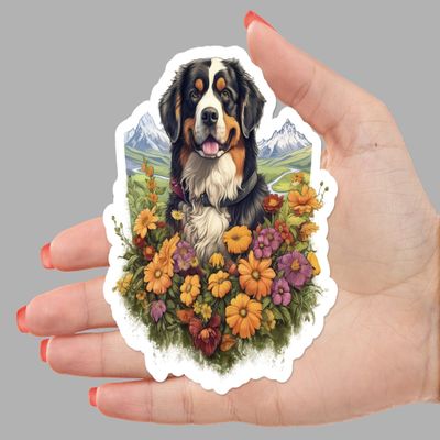 Bernese Mountain Dog Sticker, 10"