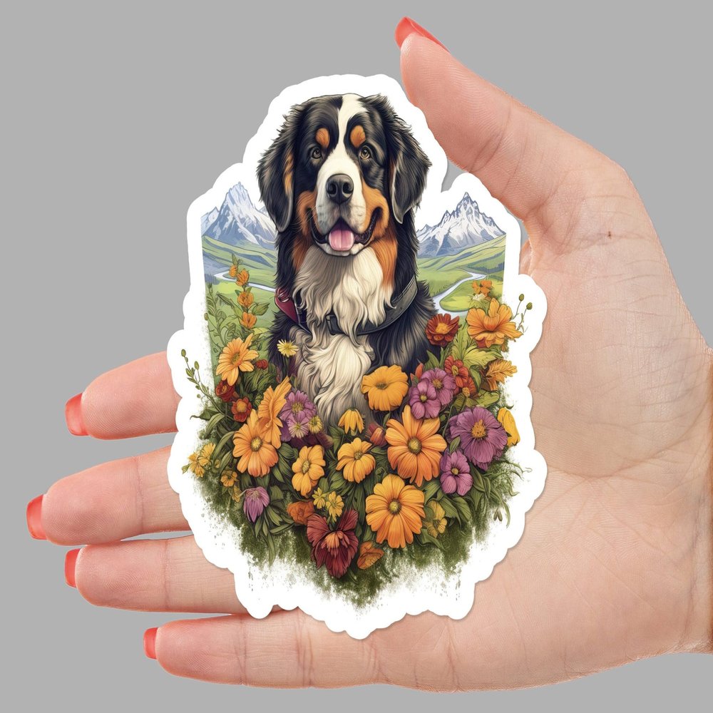 Bernese Mountain Dog Sticker, 10"
